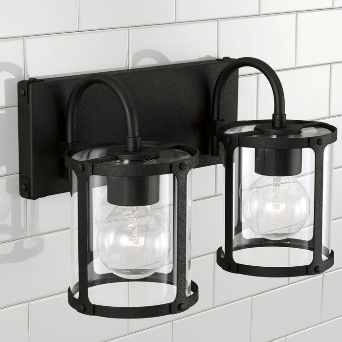 Capital Lighting 144921BI-527 Two Light Vanity, Black Iron