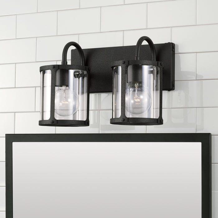 Capital Lighting 144921BI-527 Two Light Vanity, Black Iron