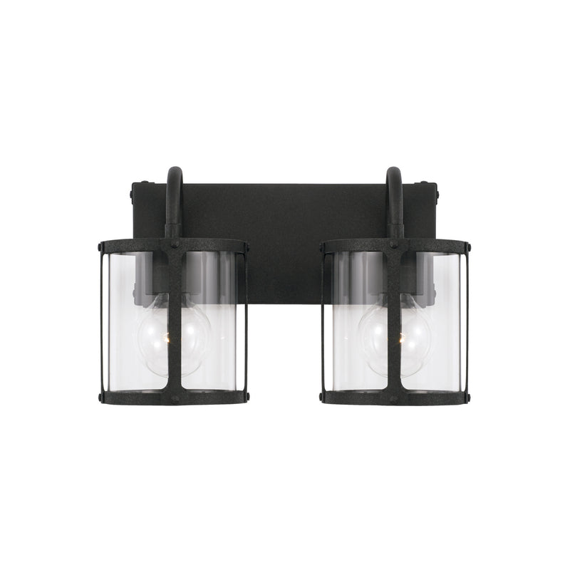 Capital Lighting 144921BI-527 Two Light Vanity, Black Iron