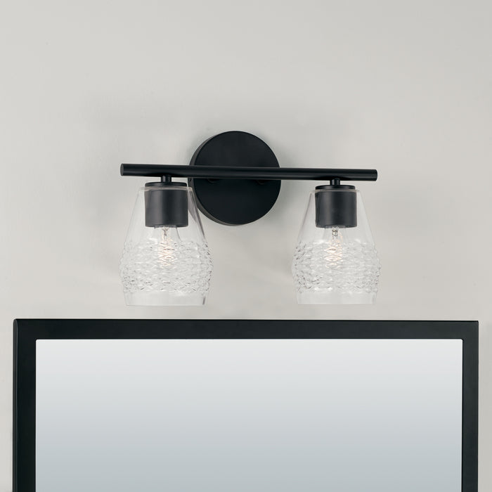 Capital Lighting 145021MB-524 Two Light Vanity, Matte Black
