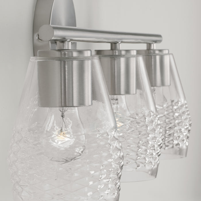 Capital Lighting 145031BN-524 Three Light Vanity, Brushed Nickel
