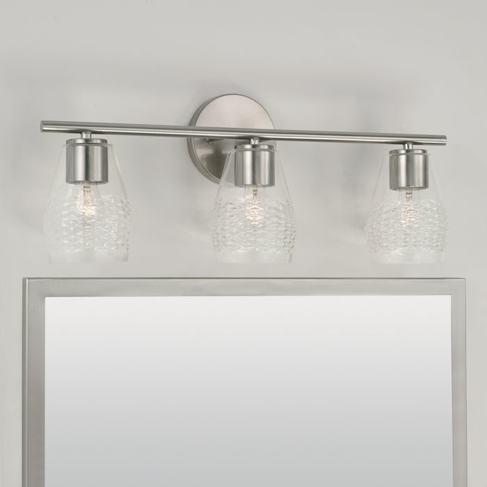 Capital Lighting 145031BN-524 Three Light Vanity, Brushed Nickel