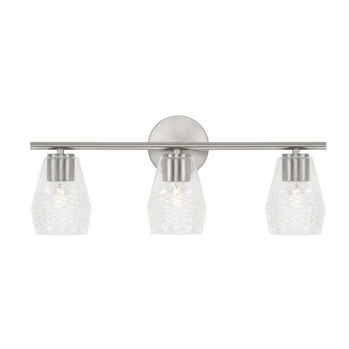 Capital Lighting 145031BN-524 Three Light Vanity, Brushed Nickel