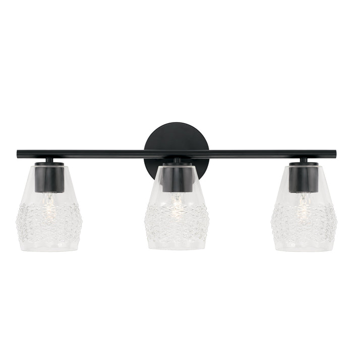 Capital Lighting 145031MB-524 Three Light Vanity, Matte Black