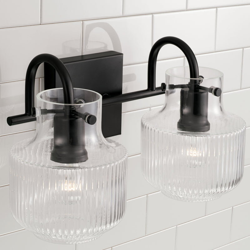Capital Lighting 145121MB Two Light Vanity, Matte Black