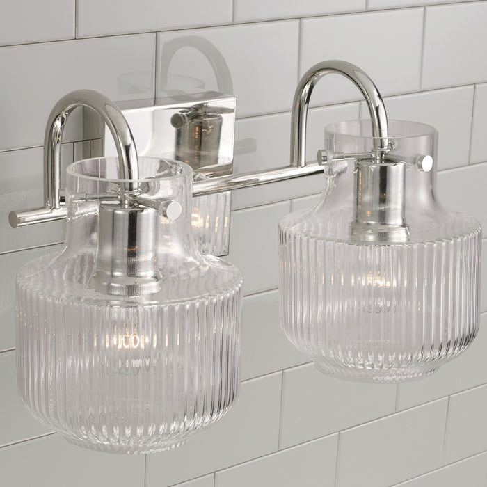 Capital Lighting 145121PN Two Light Vanity, Polished Nickel
