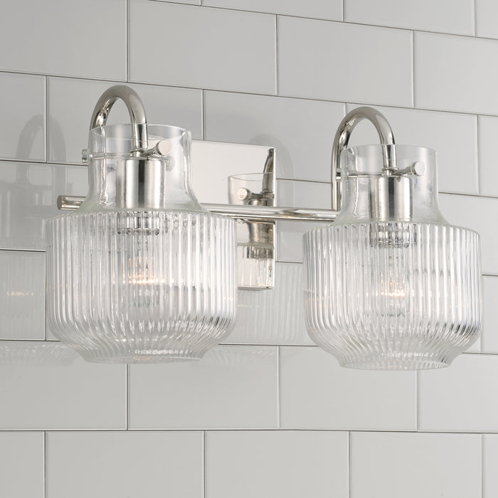 Capital Lighting 145121PN Two Light Vanity, Polished Nickel