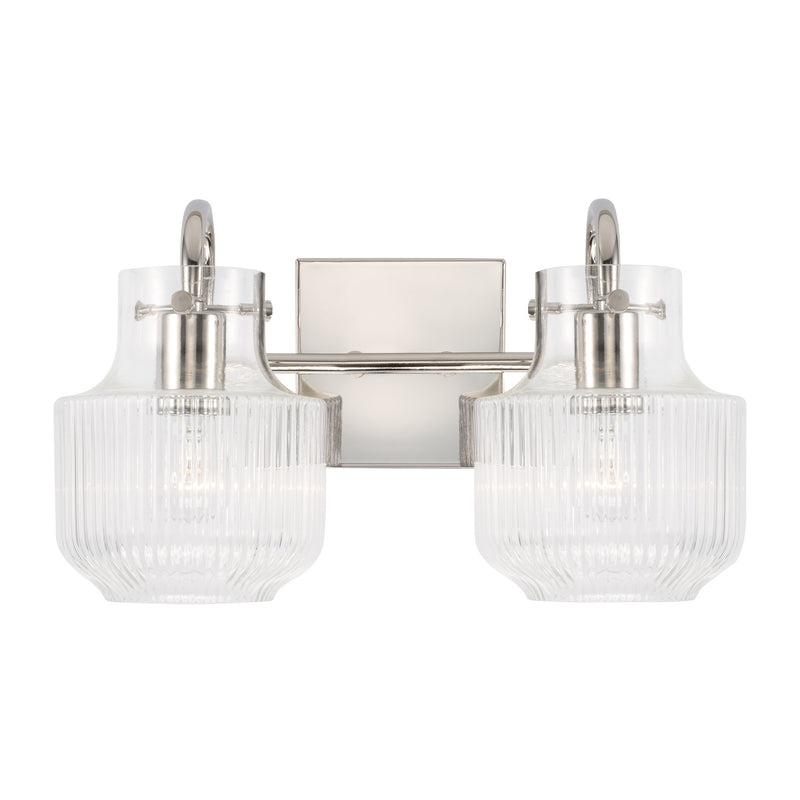 Capital Lighting 145121PN Two Light Vanity, Polished Nickel