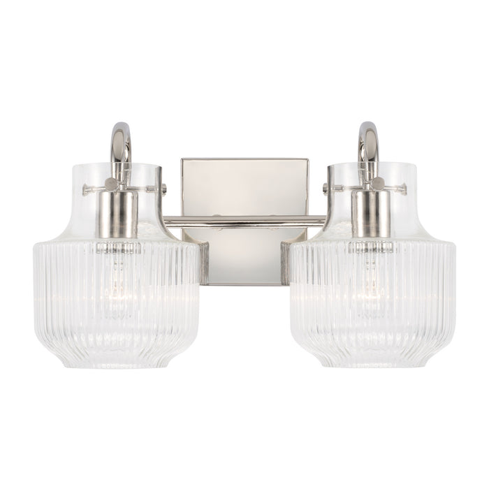 Capital Lighting 145121PN Two Light Vanity, Polished Nickel