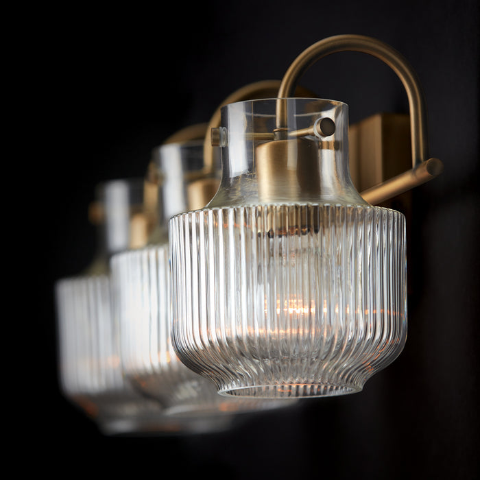 Capital Lighting 145131AD Three Light Vanity, Aged Brass