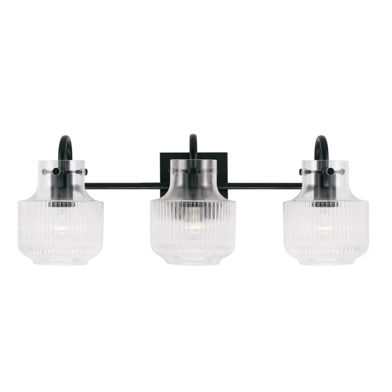 Capital Lighting 145131MB Three Light Vanity, Matte Black