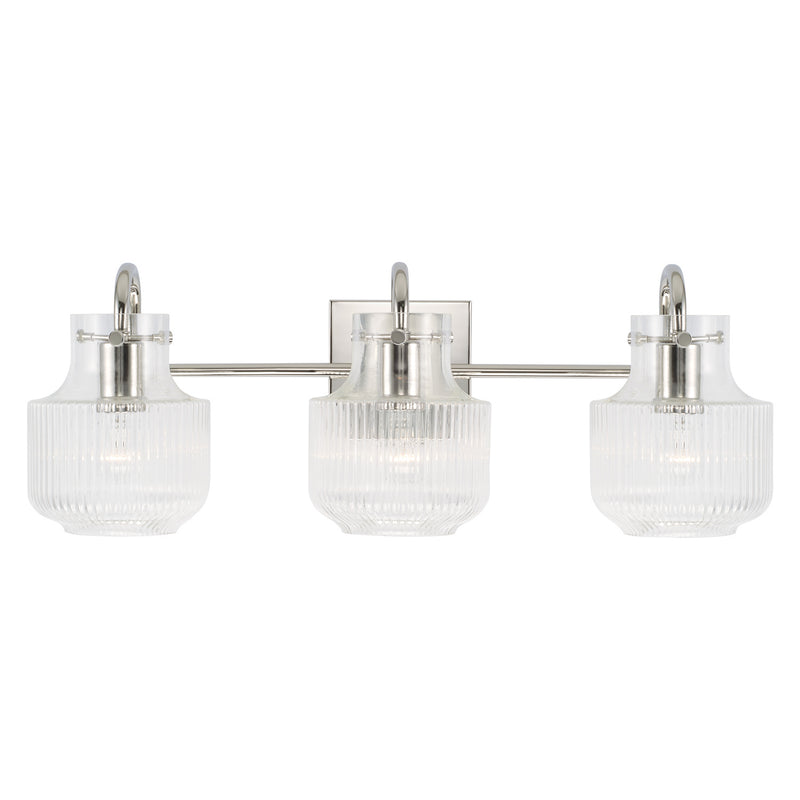 Capital Lighting 145131PN Three Light Vanity, Polished Nickel