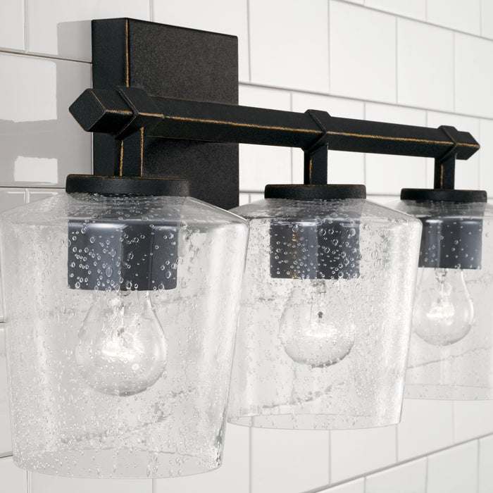 Capital Lighting 145231IH-526 Three Light Vanity, Brushed Black Iron