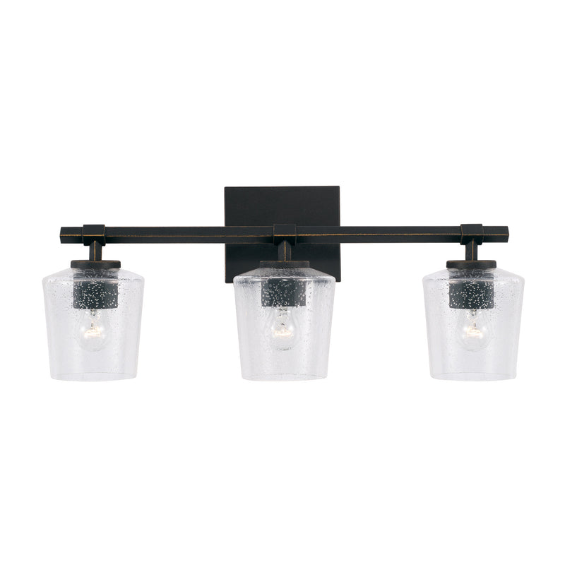 Capital Lighting 145231IH-526 Three Light Vanity, Brushed Black Iron