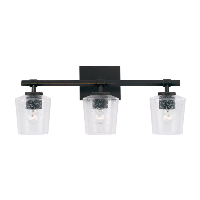 Capital Lighting 145231IH-526 Three Light Vanity, Brushed Black Iron