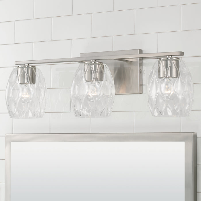 Capital Lighting 145331BN-525 Three Light Vanity, Brushed Nickel