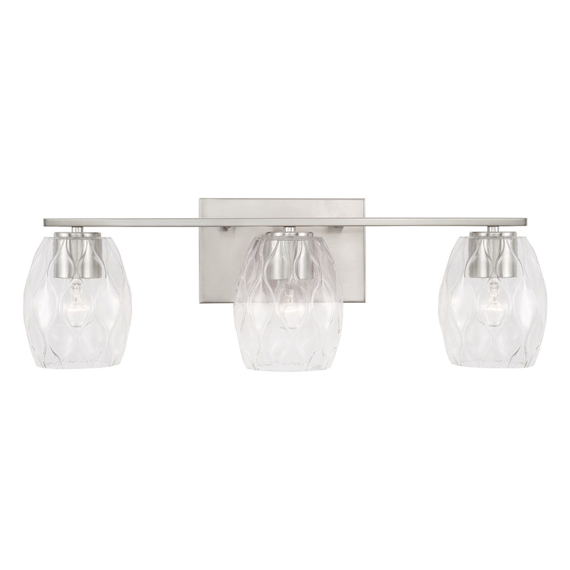 Capital Lighting 145331BN-525 Three Light Vanity, Brushed Nickel
