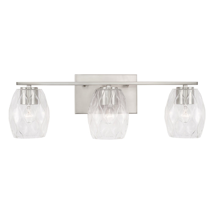 Capital Lighting 145331BN-525 Three Light Vanity, Brushed Nickel