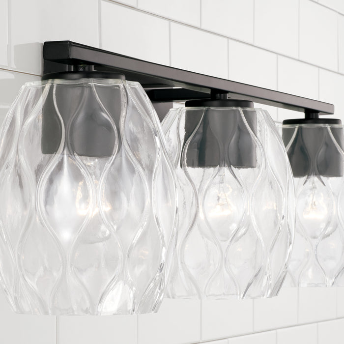 Capital Lighting 145331MB-525 Three Light Vanity, Matte Black