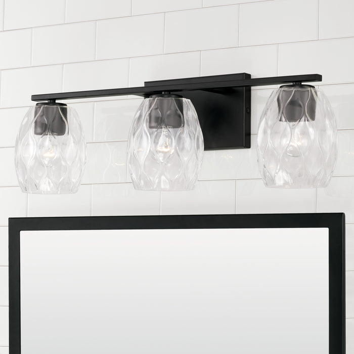 Capital Lighting 145331MB-525 Three Light Vanity, Matte Black