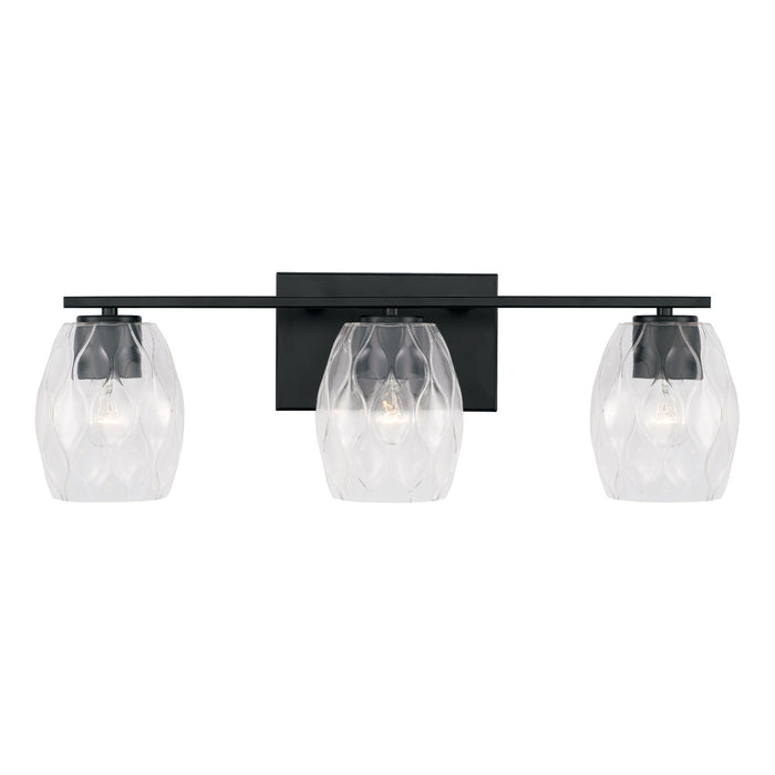Capital Lighting 145331MB-525 Three Light Vanity, Matte Black