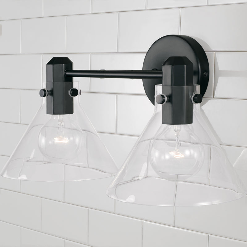 Capital Lighting 145821MB-528 Two Light Vanity, Matte Black