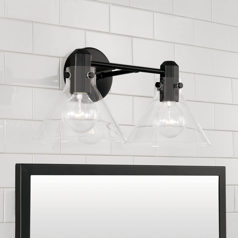 Capital Lighting 145821MB-528 Two Light Vanity, Matte Black