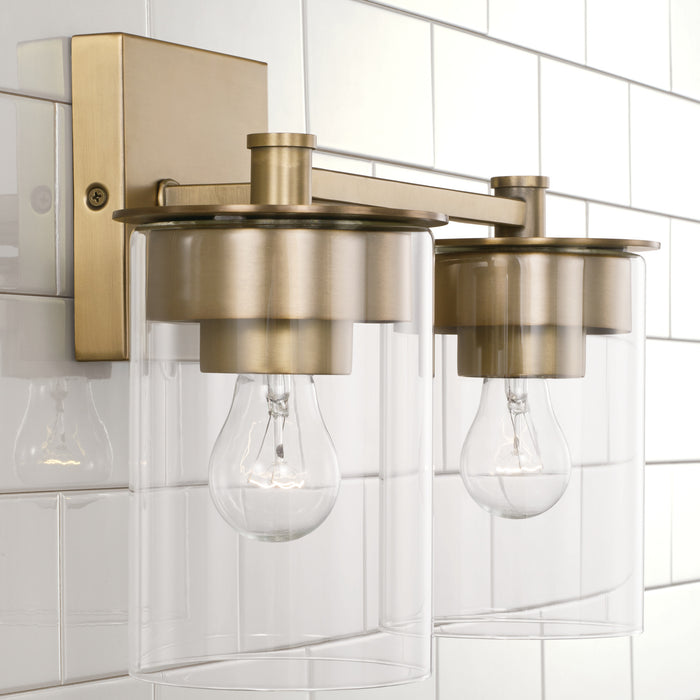 Capital Lighting 146821AD-532 Two Light Vanity, Aged Brass