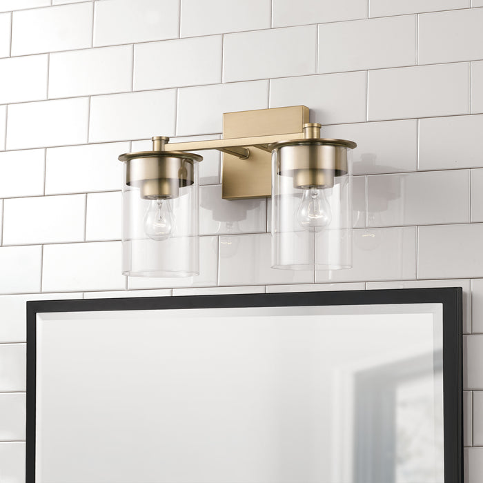 Capital Lighting 146821AD-532 Two Light Vanity, Aged Brass