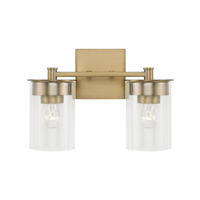 Capital Lighting 146821AD-532 Two Light Vanity, Aged Brass