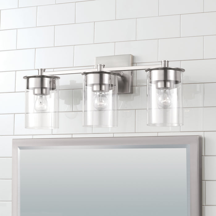 Capital Lighting 146831BN-532 Three Light Vanity, Brushed Nickel