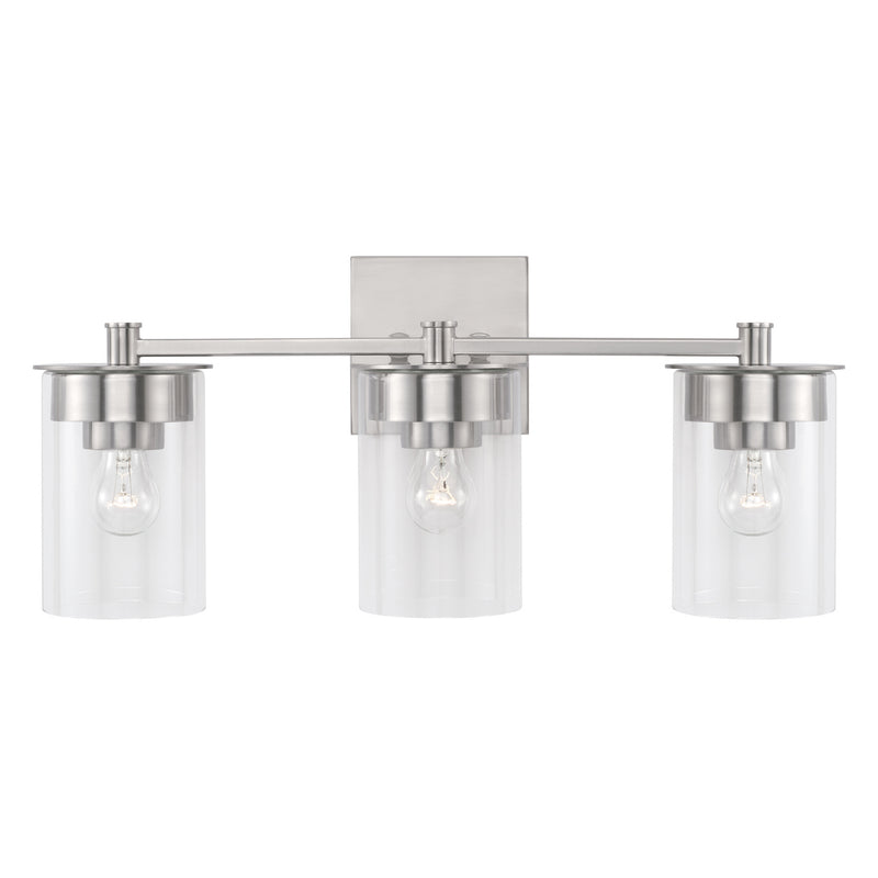 Capital Lighting 146831BN-532 Three Light Vanity, Brushed Nickel