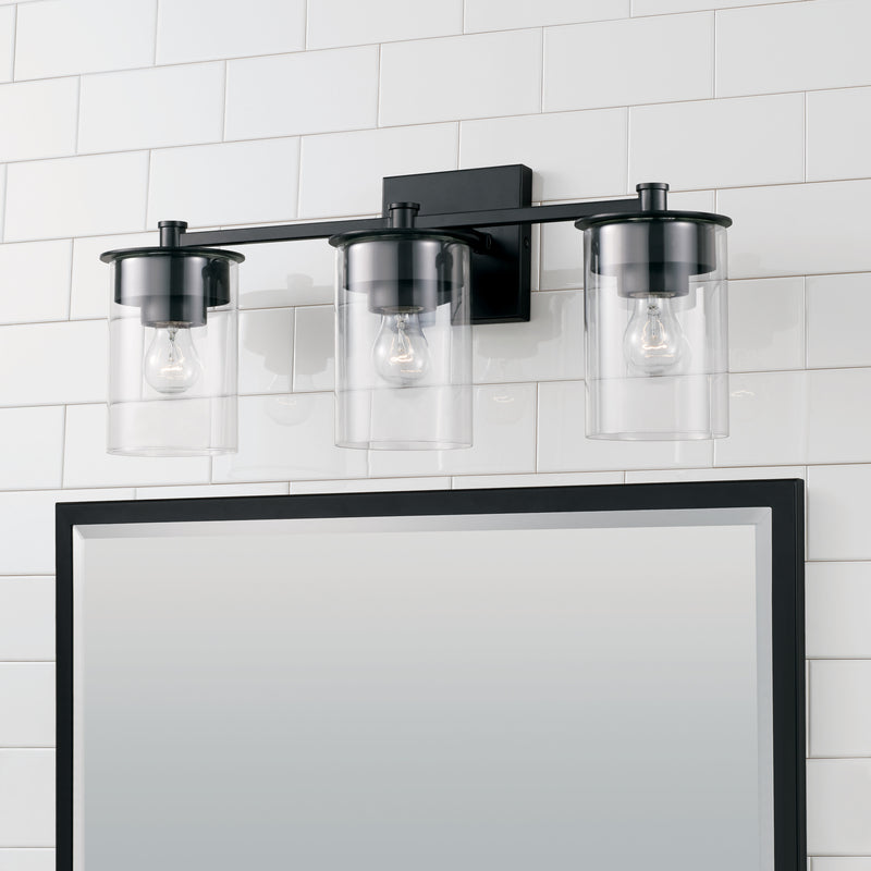 Capital Lighting 146831MB-532 Three Light Vanity, Matte Black