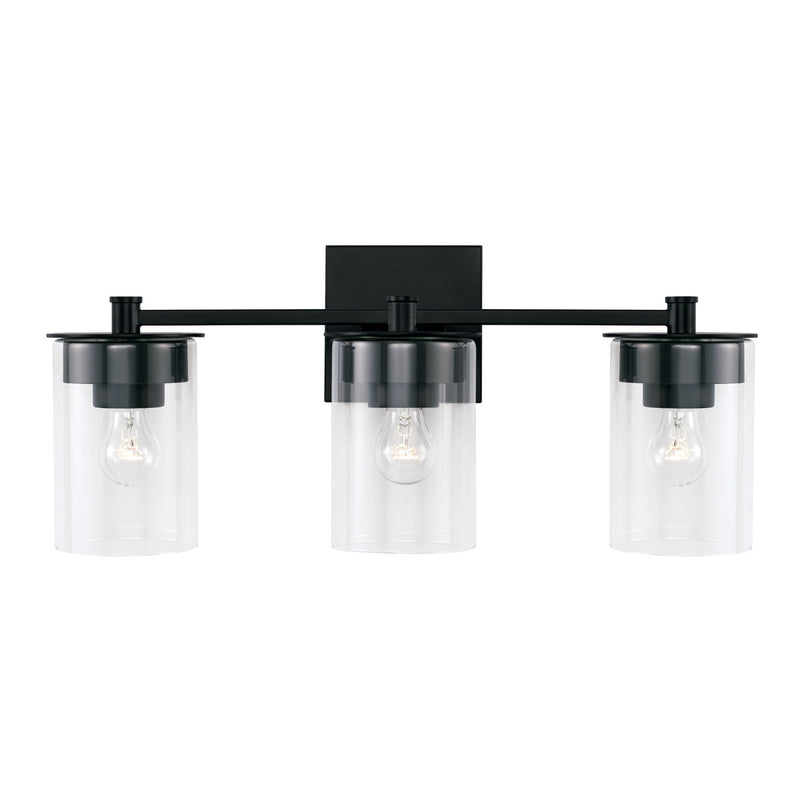 Capital Lighting 146831MB-532 Three Light Vanity, Matte Black