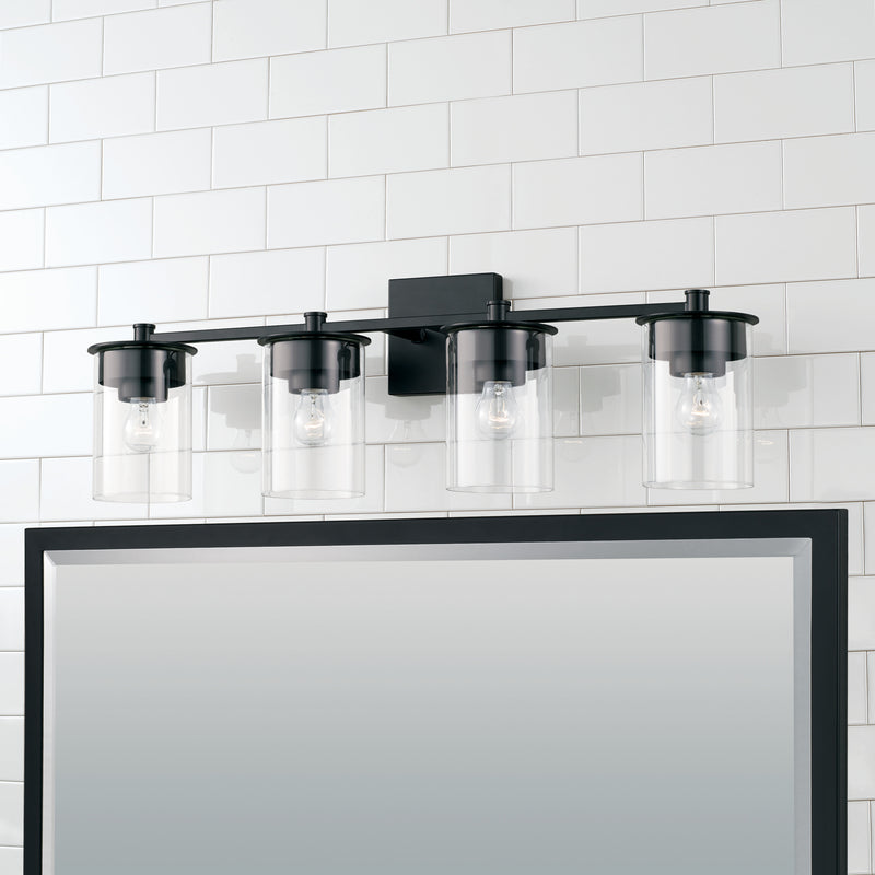 Capital Lighting 146841MB-532 Four Light Vanity, Matte Black