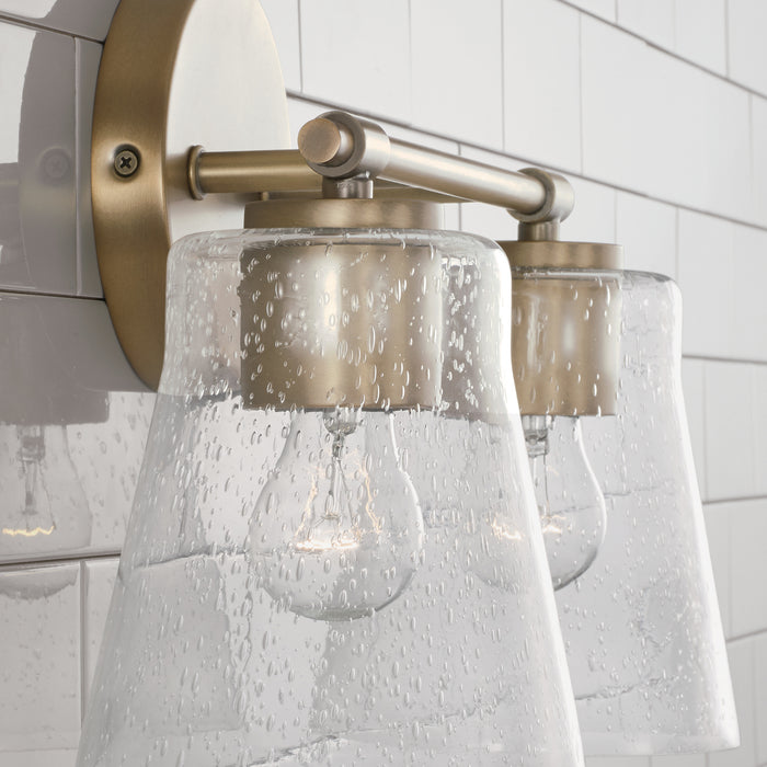 Capital Lighting 146921AD-533 Two Light Vanity, Aged Brass