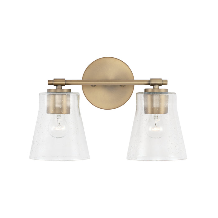 Capital Lighting 146921AD-533 Two Light Vanity, Aged Brass