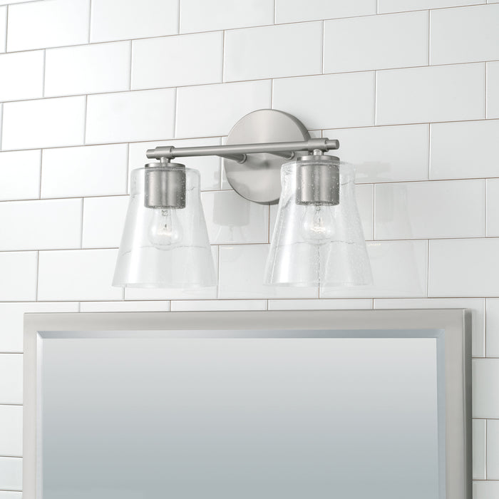Capital Lighting 146921BN-533 Two Light Vanity, Brushed Nickel