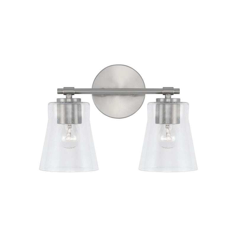 Capital Lighting 146921BN-533 Two Light Vanity, Brushed Nickel