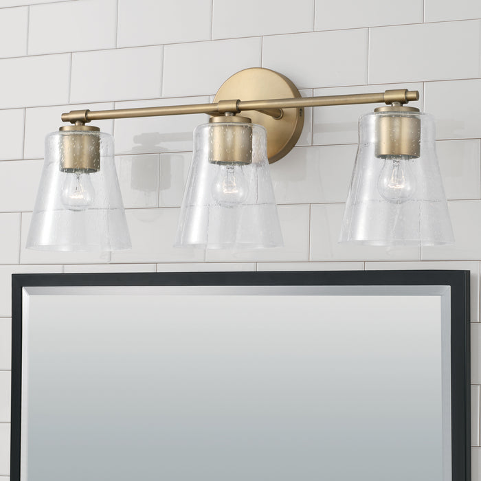 Capital Lighting 146931AD-533 Three Light Vanity, Aged Brass