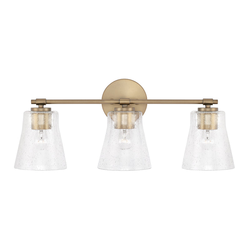 Capital Lighting 146931AD-533 Three Light Vanity, Aged Brass
