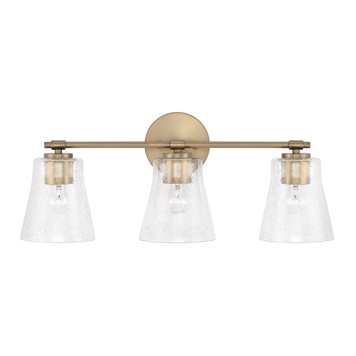 Capital Lighting 146931AD-533 Three Light Vanity, Aged Brass