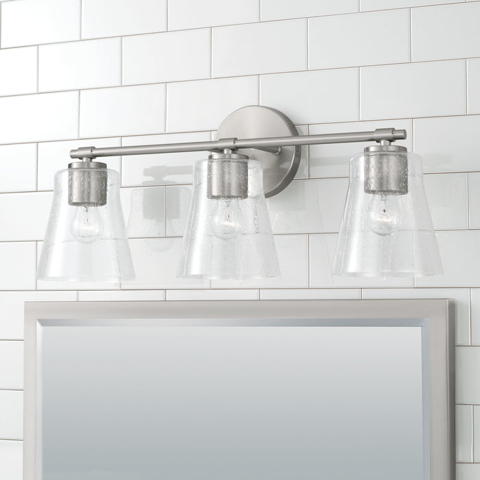 Capital Lighting 146931BN-533 Three Light Vanity, Brushed Nickel