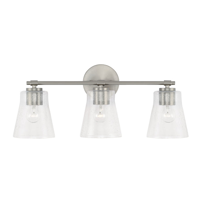 Capital Lighting 146931BN-533 Three Light Vanity, Brushed Nickel