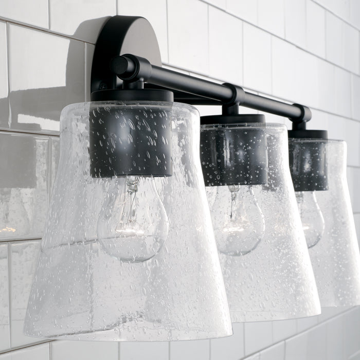 Capital Lighting 146931MB-533 Three Light Vanity, Matte Black