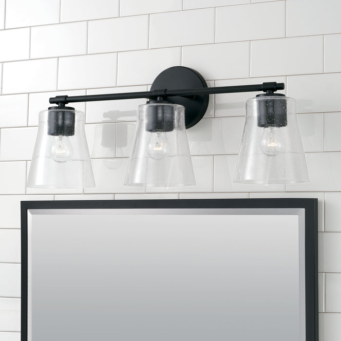 Capital Lighting 146931MB-533 Three Light Vanity, Matte Black