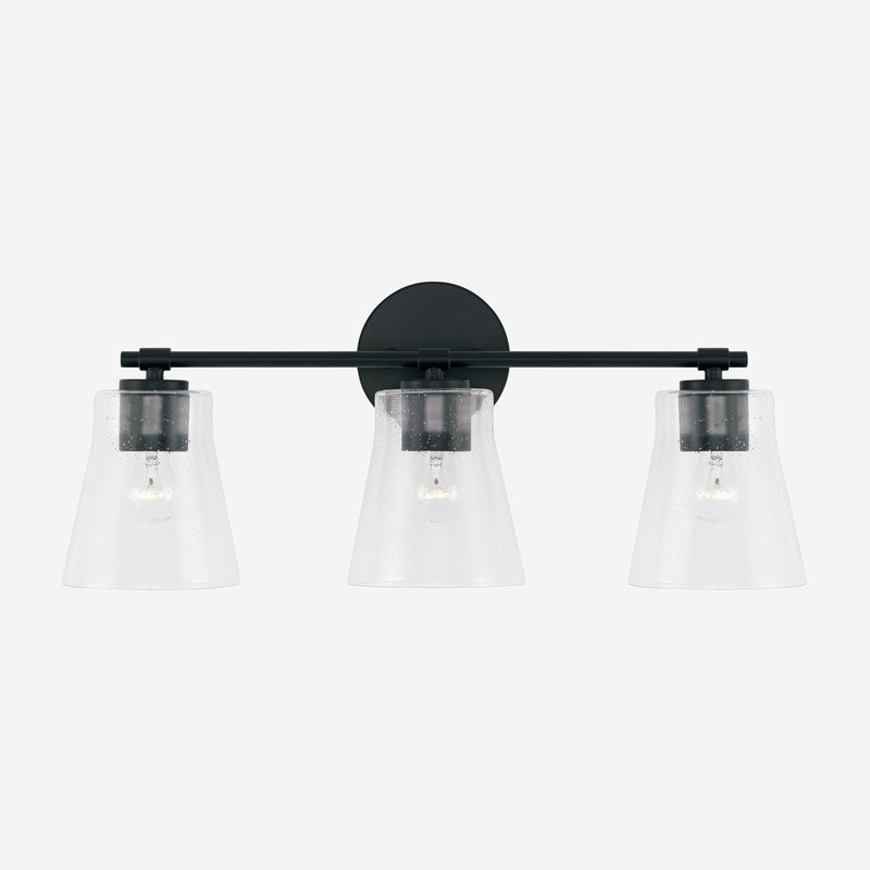 Capital Lighting 146931MB-533 Three Light Vanity, Matte Black