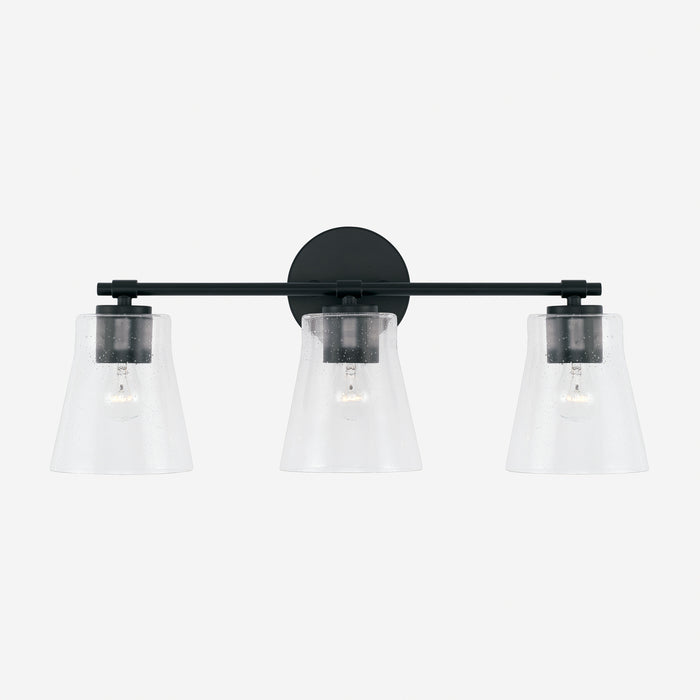 Capital Lighting 146931MB-533 Three Light Vanity, Matte Black