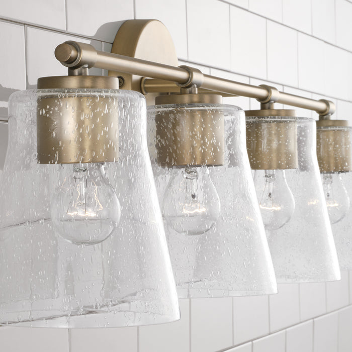 Capital Lighting 146941AD-533 Four Light Vanity, Aged Brass