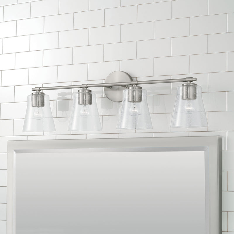 Capital Lighting 146941BN-533 Four Light Vanity, Brushed Nickel